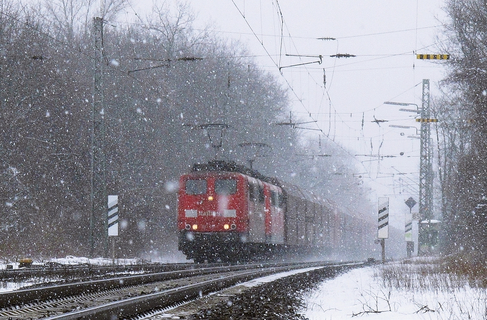 Schneegestöber im Rheinland...