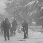 Schneegestöber in Peking