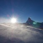 Schneegestöber mit Matterhorn