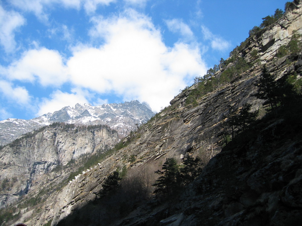 Schneegipfel Italien Schweiz