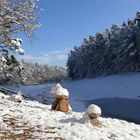 Schneehütchen am See