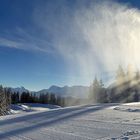 Schneekanone auf dem Hausberg bei Garmisch-Partenkirchen