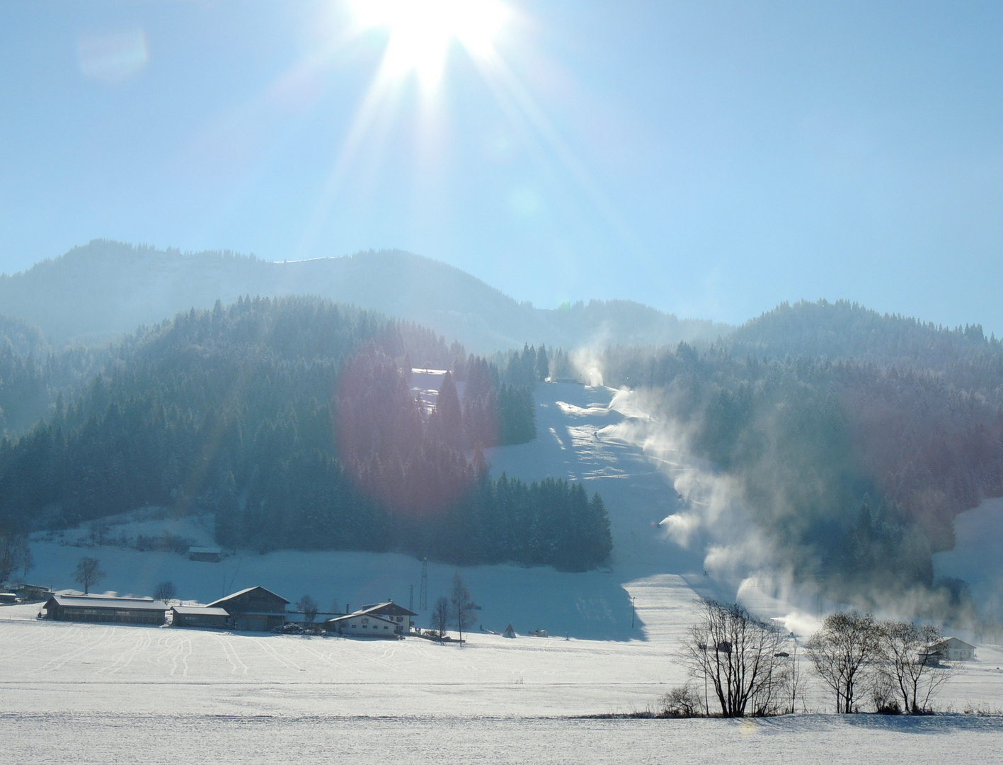 Schneekanonen im Allgäu