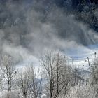 Schneekanonen im volen Einsatz