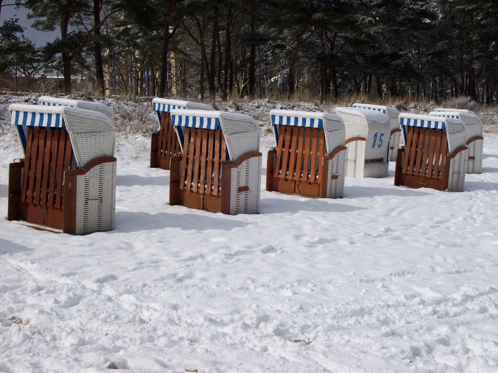 Schneekörbe - keine Strandkörbe