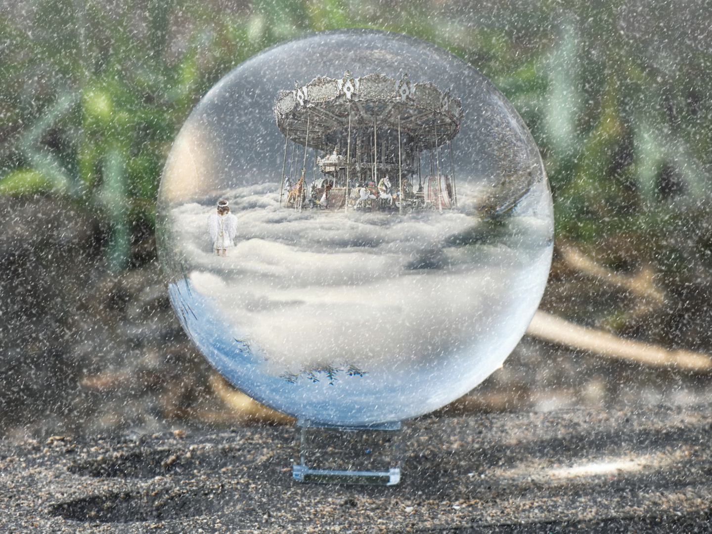 Schneekugel Foto & Bild fotomontage, fantasy mystery, bearbeitungs