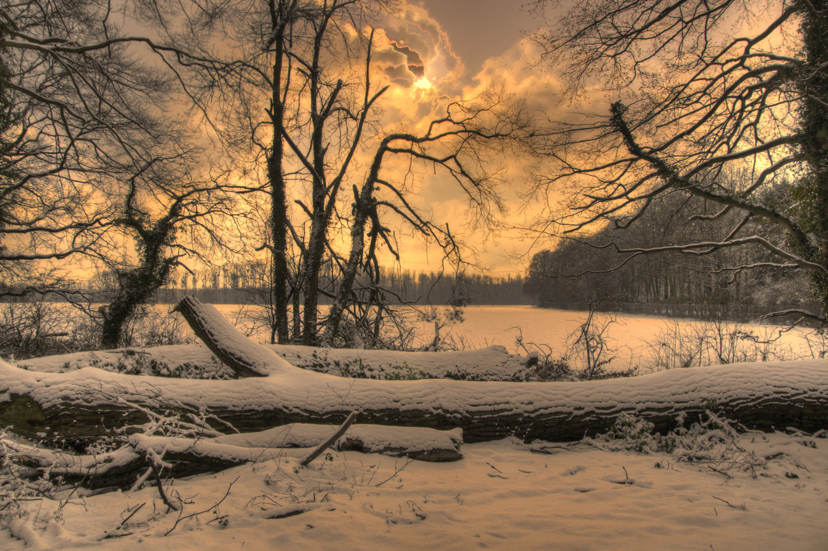 Schneelandschaft Foto & Bild bearbeitungs techniken, hdri & tm, hdr