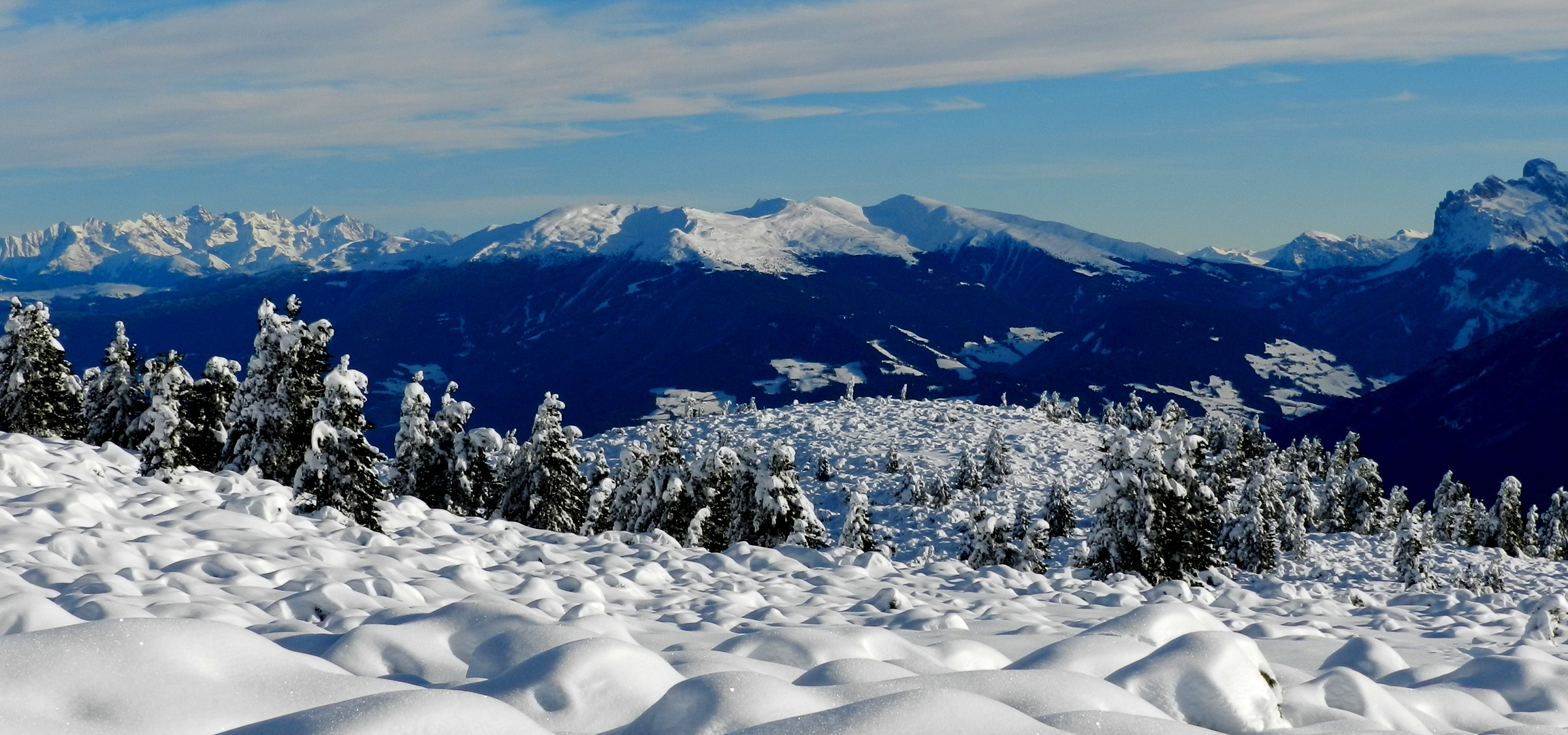 Schneelandschaft am Ritten