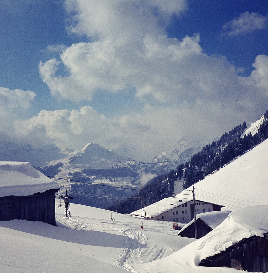 Schneelandschaft in Vorarlberg