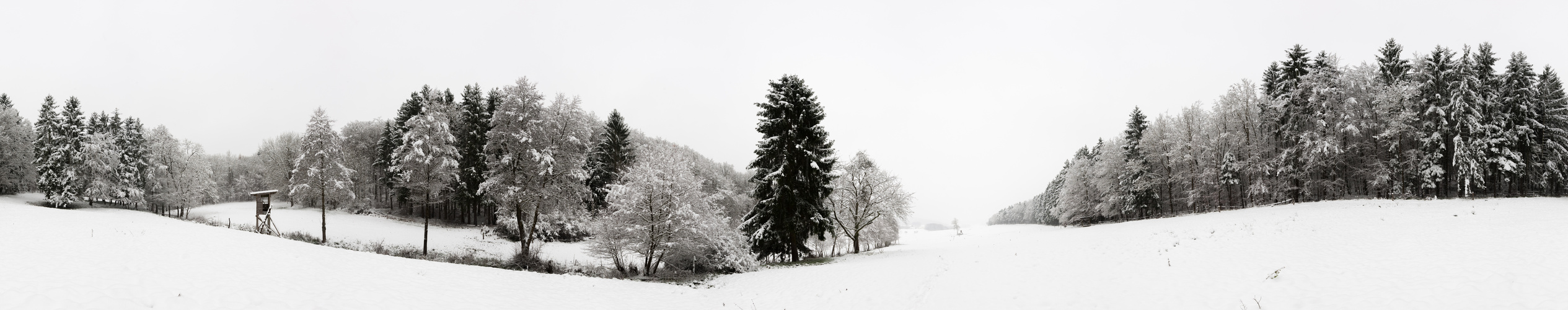 Schneelandschaft Rundumblick