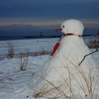 Schneemann am Strand