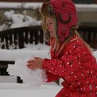 Schneemann bauen bei Petra