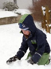 Schneemann-Bauversuch der 1.