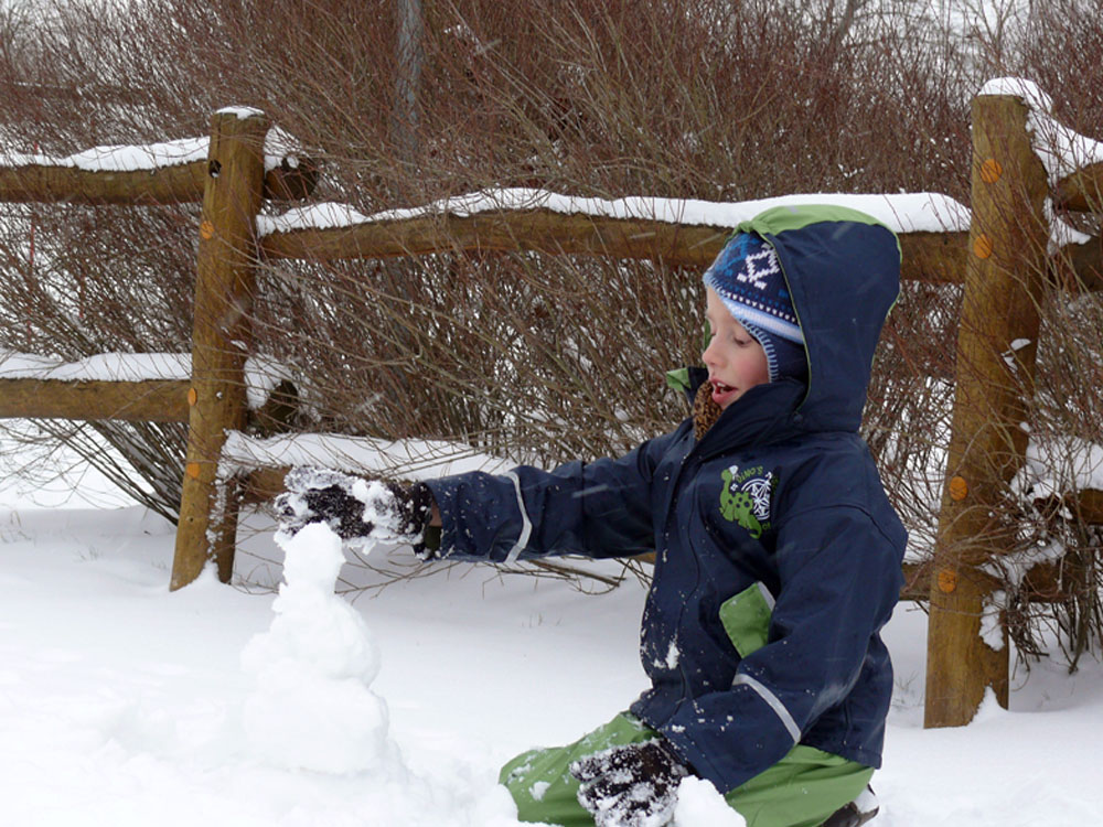 Schneemann-Bauversuch der 2.