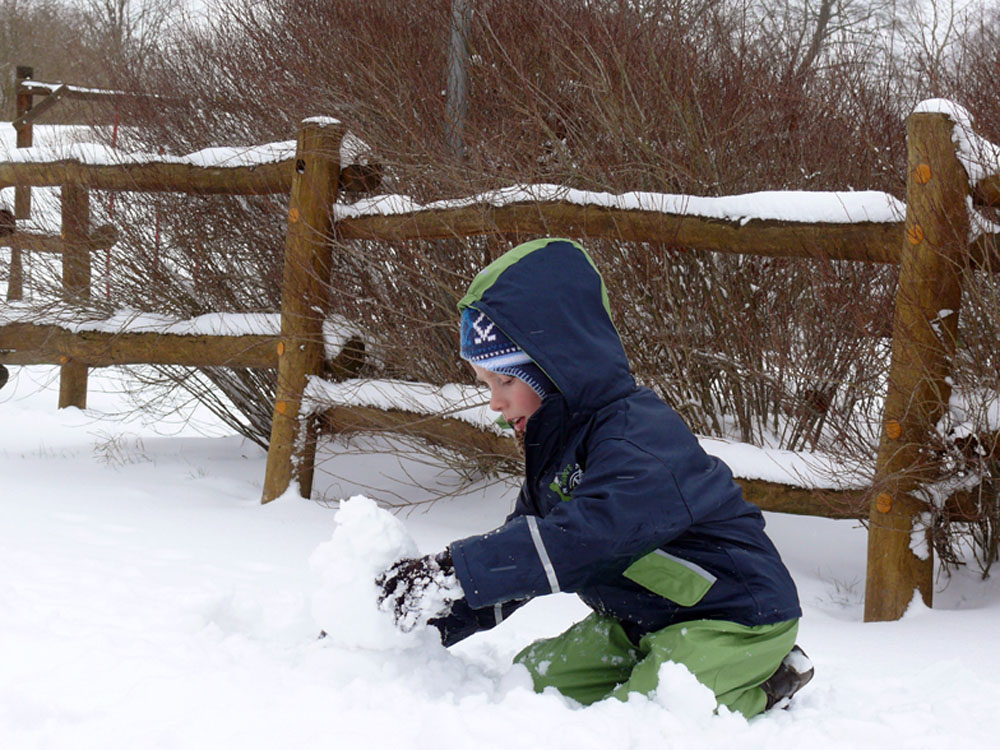 Schneemann-Bauversuch der 3.