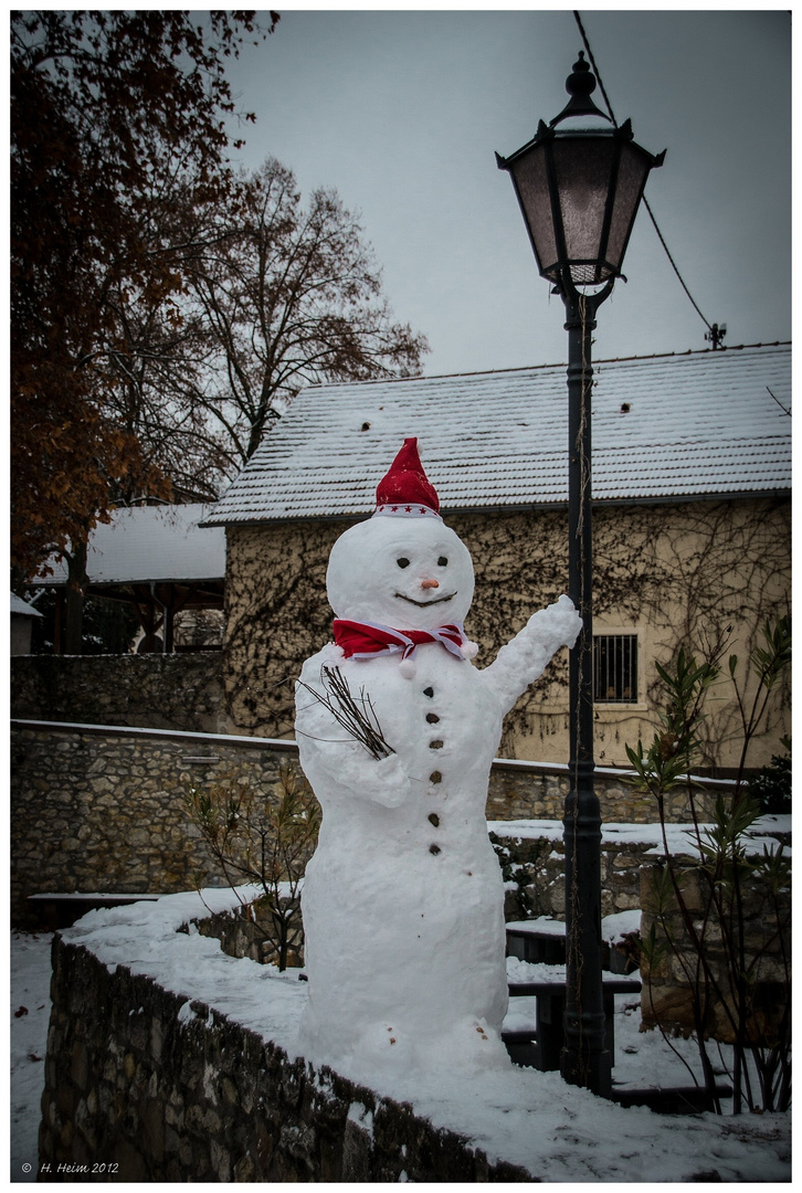 Schneemann in Guntersblum