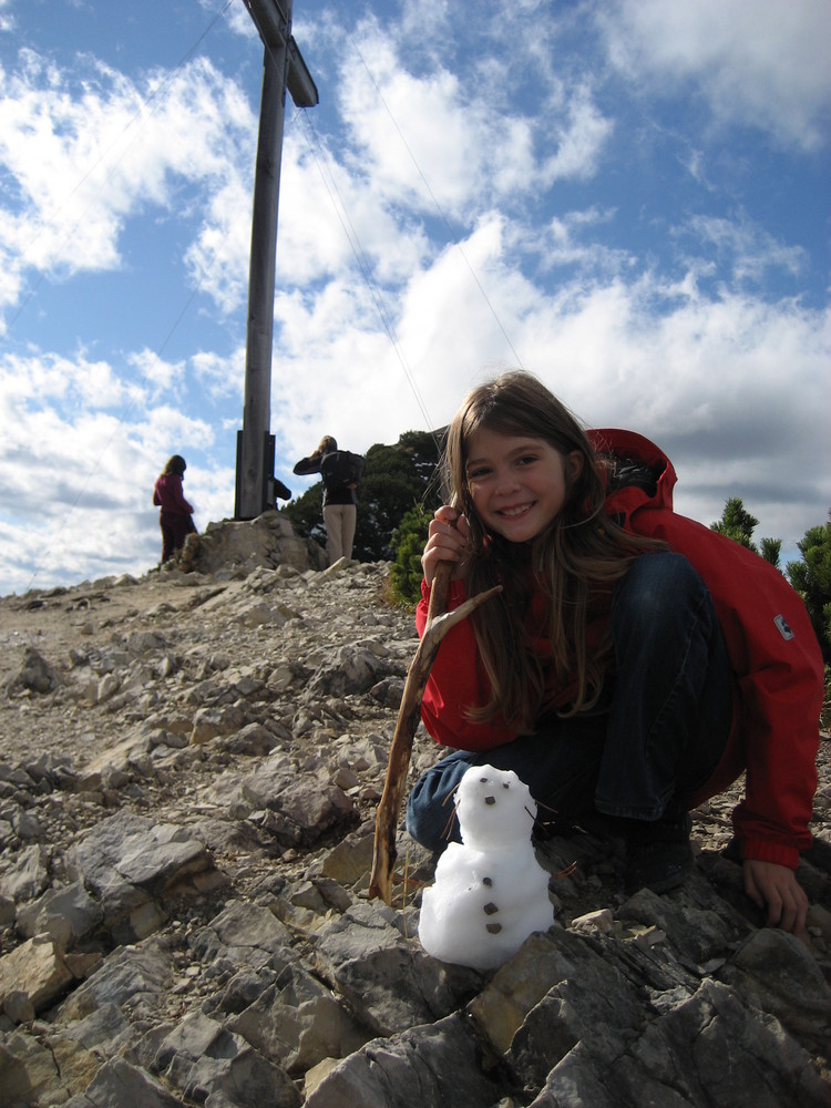 Schneemann in Oktober