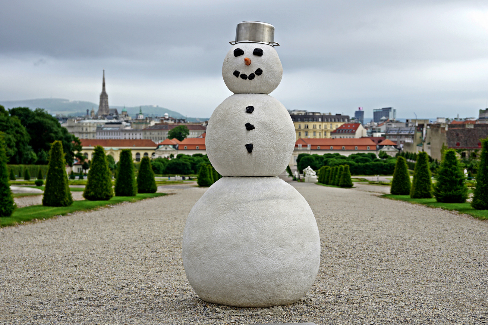 Schneemann in Wien