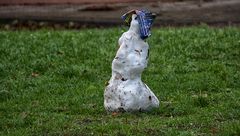 Schneemann ohne Schnee...