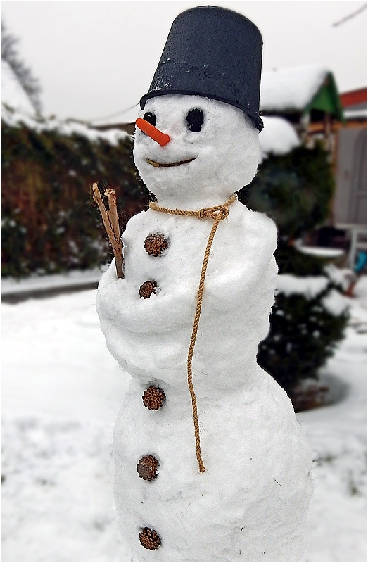 Schneemann temporär mittig