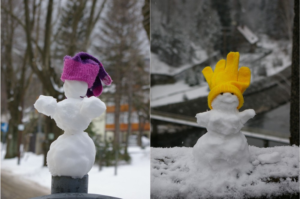 Schneemann/frau