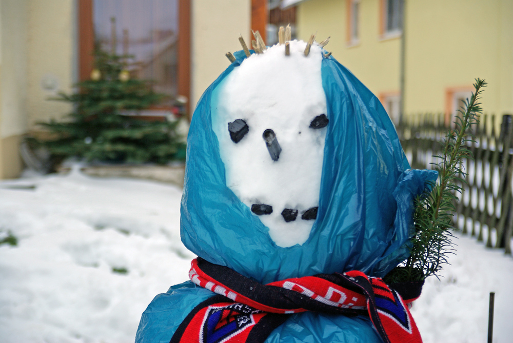 Schneemannportrait - Die Alte