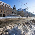 Schneemassen am Herkulesbrunnen