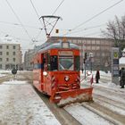 Schneepflug im Einsatz