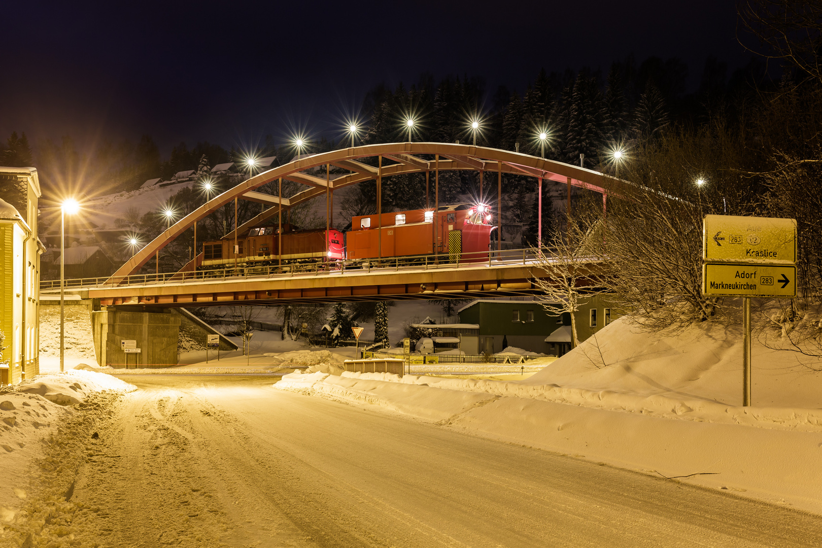 Schneepflug im Schwibbogen