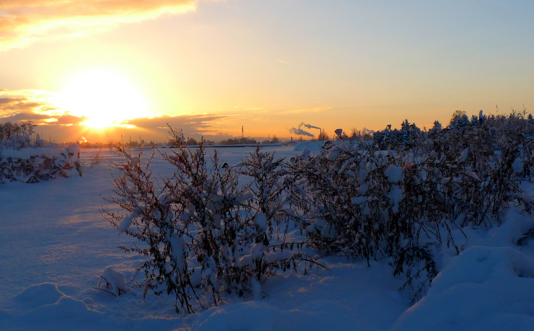 Schneereicher Morgen