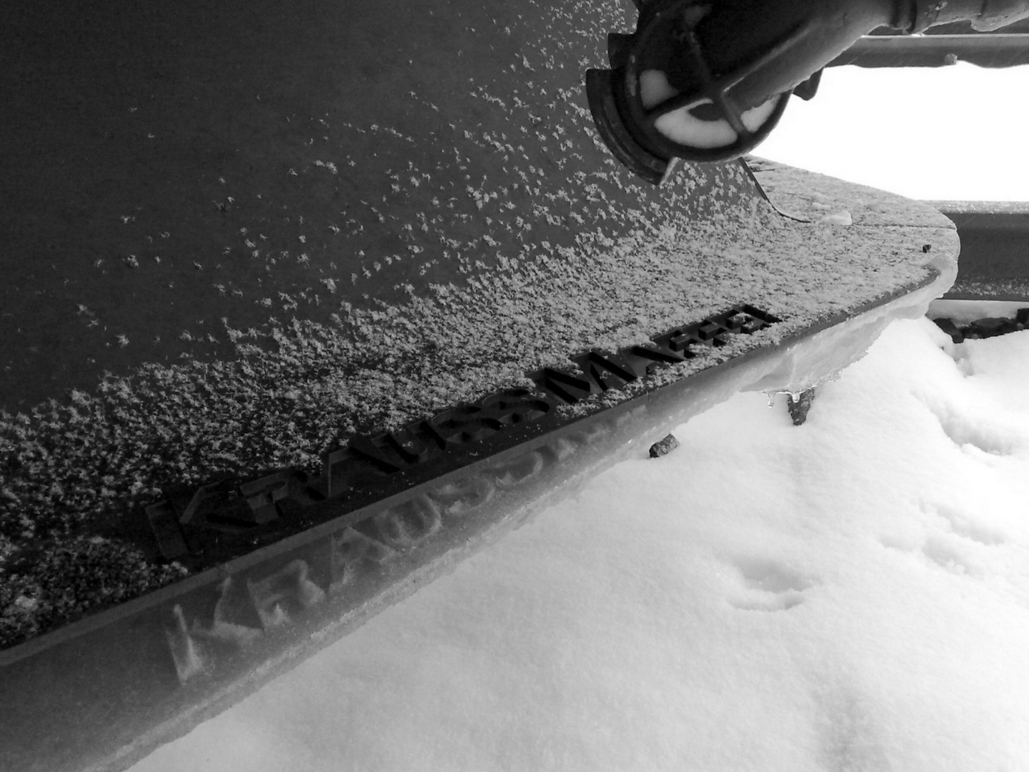 Schneerelief am Bahnräumer BR 152