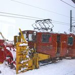 Schneeschleuder der Gornergradbahn in der Station Riffelberg