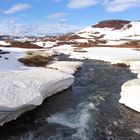 Schneeschmelze im Vikafjell (Norwegen)