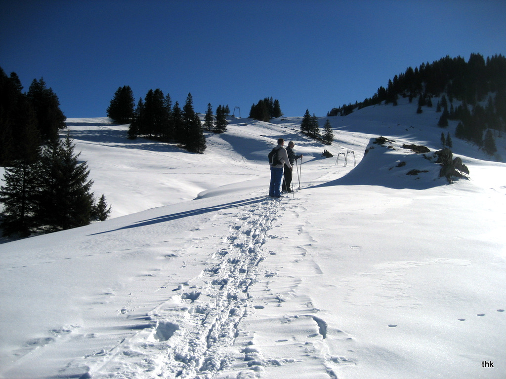 Schneeschuhlaufen im Februar