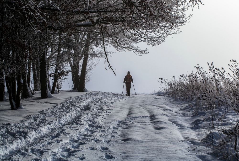 Schneeschuhwanderer