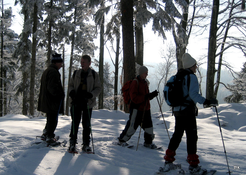 Schneeschuhwanderer im Westallgäu