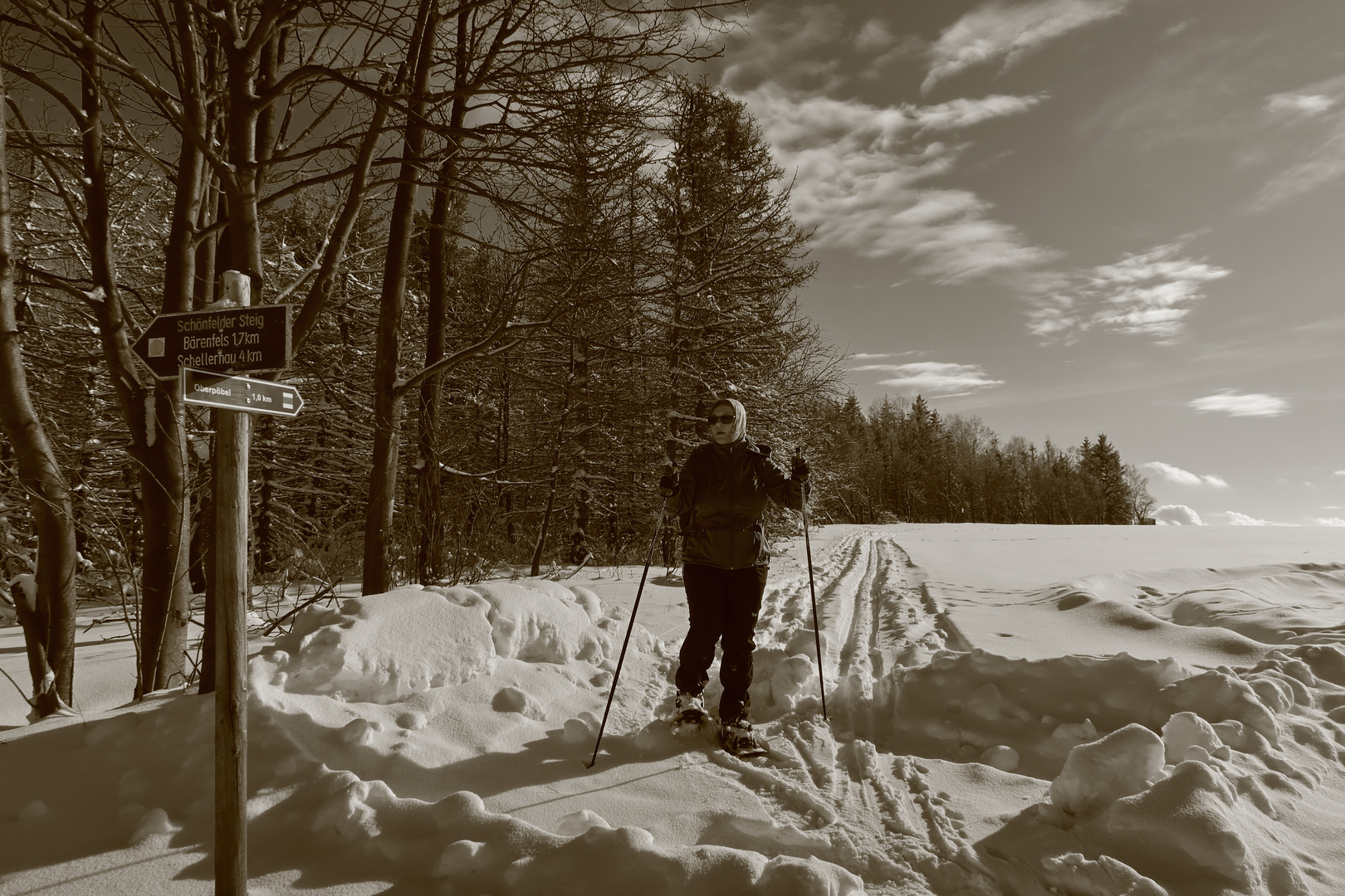 Schneeschuhwanderin