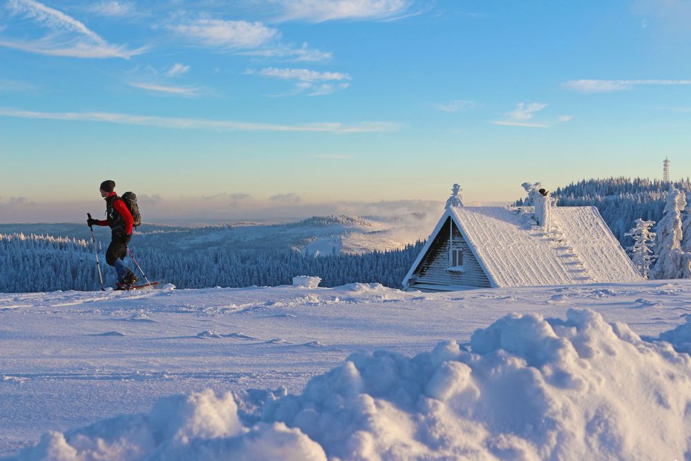 Schneeschuhwandern an der Hornisgrinde/Schwarzwald Foto & Bild