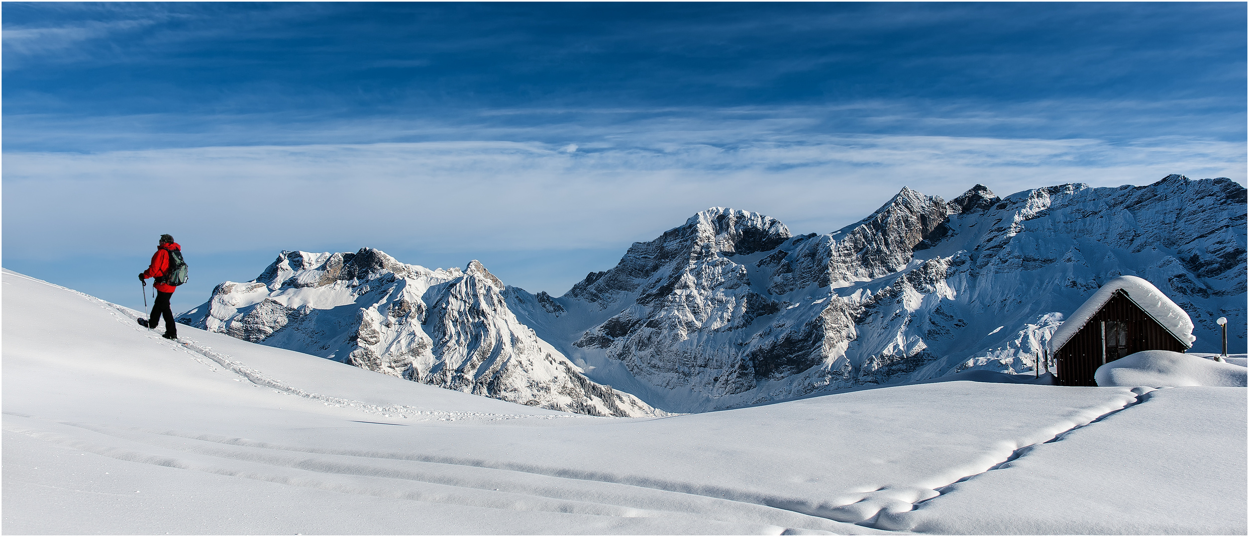 Schneeschuhwandern macht in so einer Landschaft besonders viel Spass.