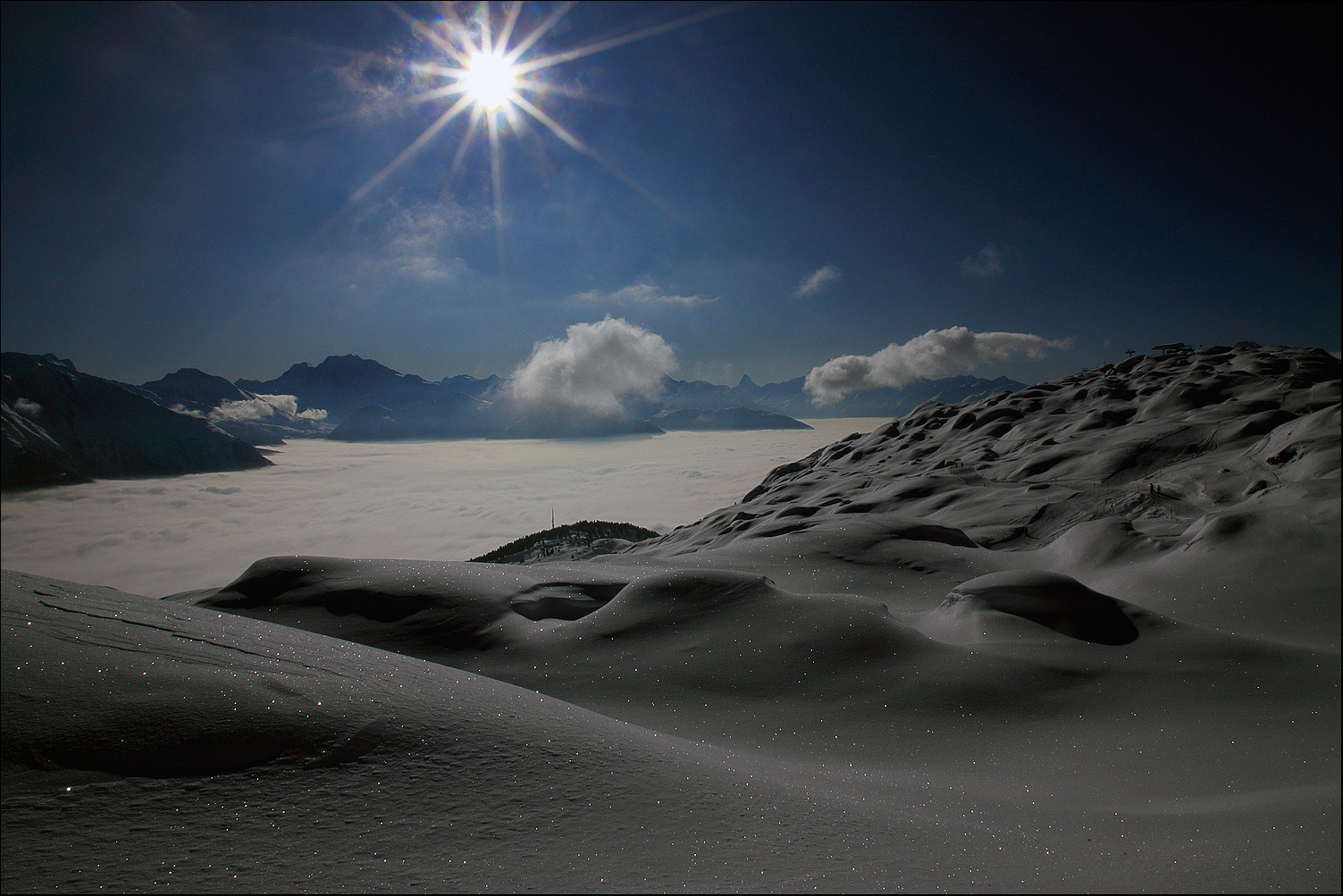 Schneeschuhwanderung von Bettmenhorn Richtung Riederalp