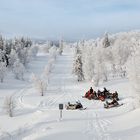 Schneescooter-Parkplatz