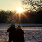 Schneespaß in der Abendsonne 