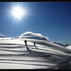 Schneespuren am Mont Blanc