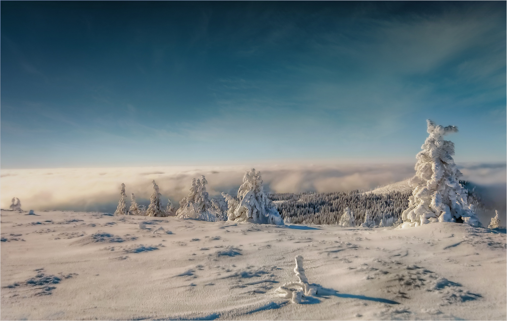 Schneestille Winterlandschaft...