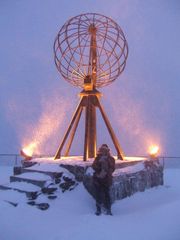 Schneesturm am Nordkap