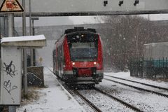 Schneesturm auf der Hönnetalbahn