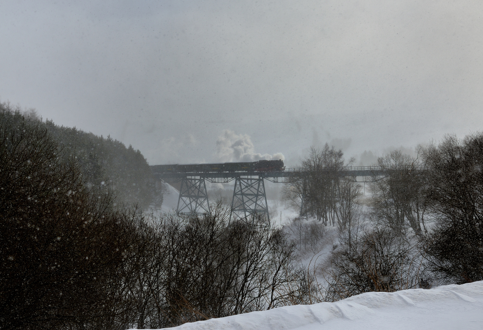 Schneesturm in Oberwiesenthal