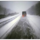 Schneetreiben auf der A3