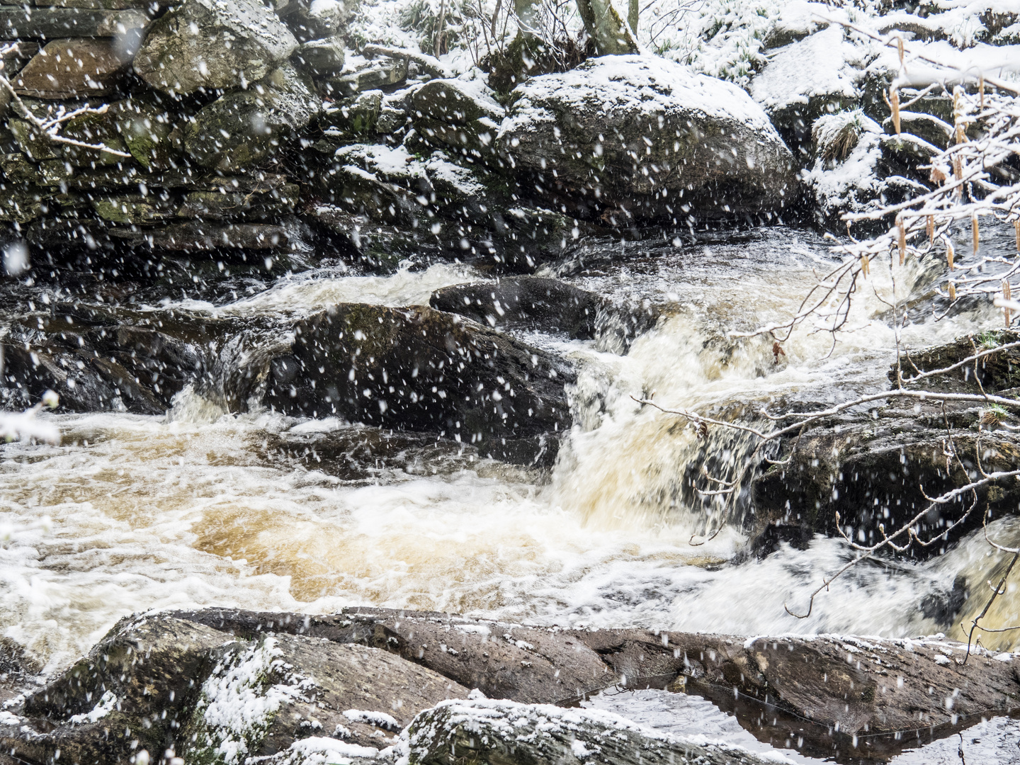 Schneetreiben im April. 24.4.2016