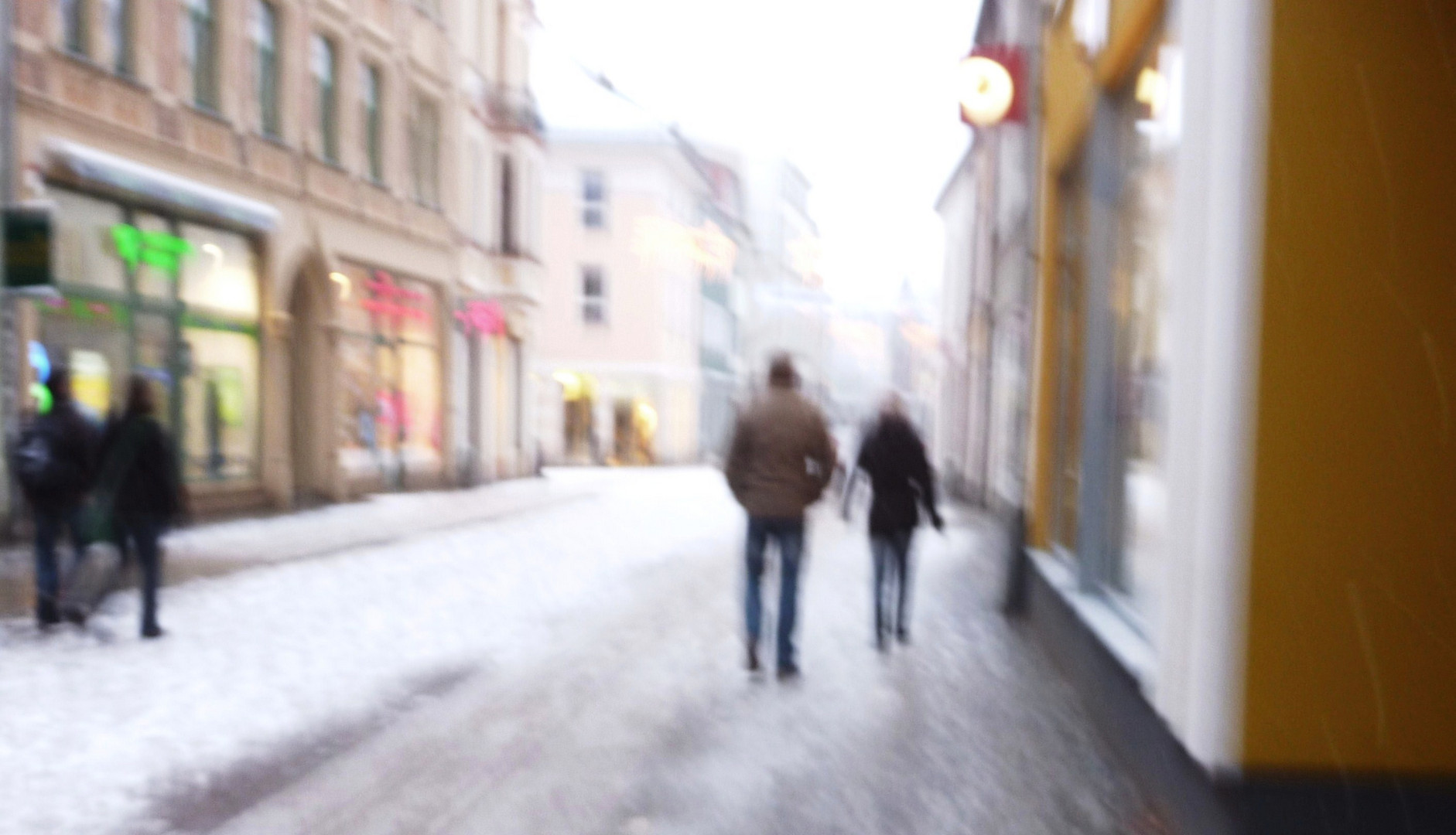 Schneetreiben statt Einkaufstreiben